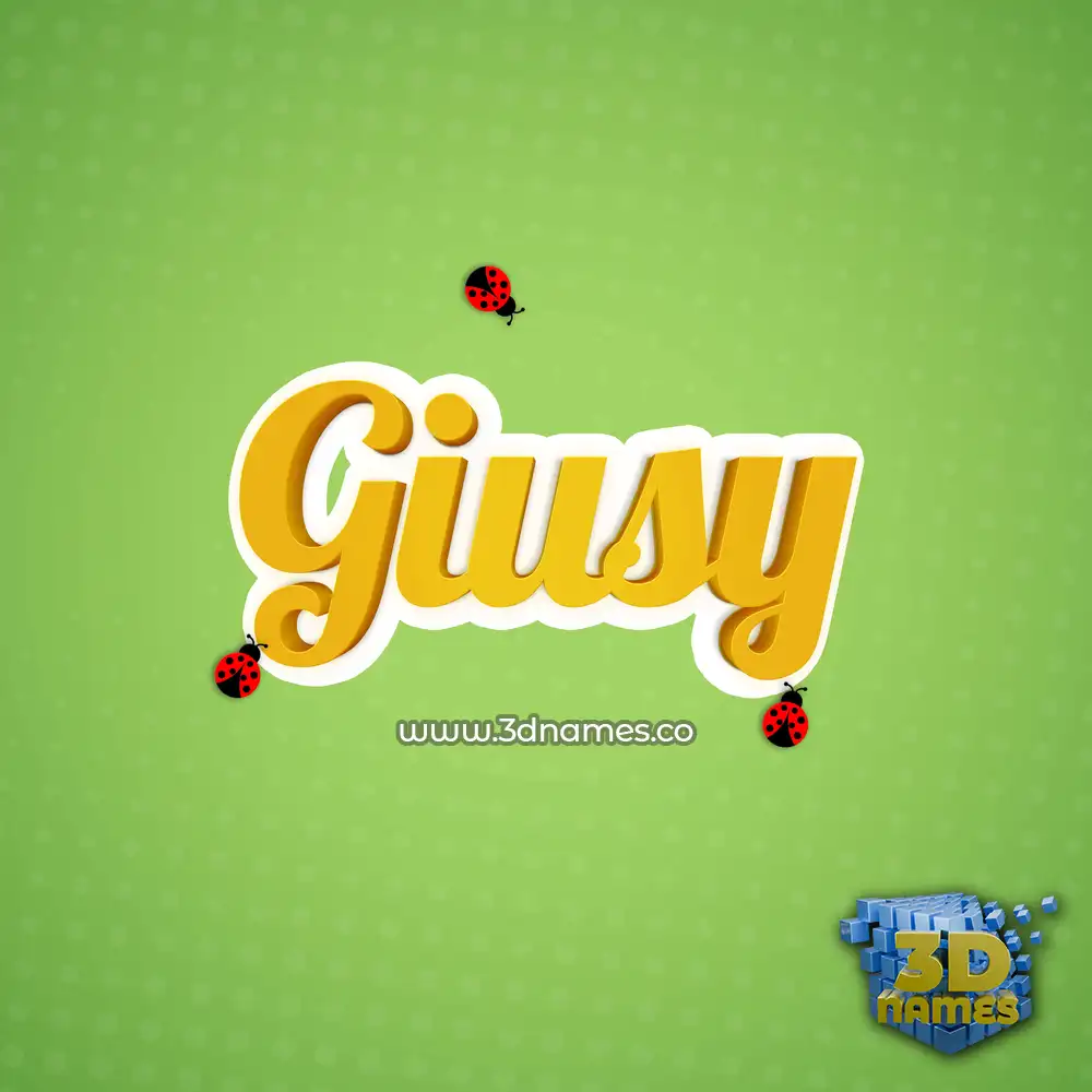 giusy in Ladybugs style - 3D name wallpaper