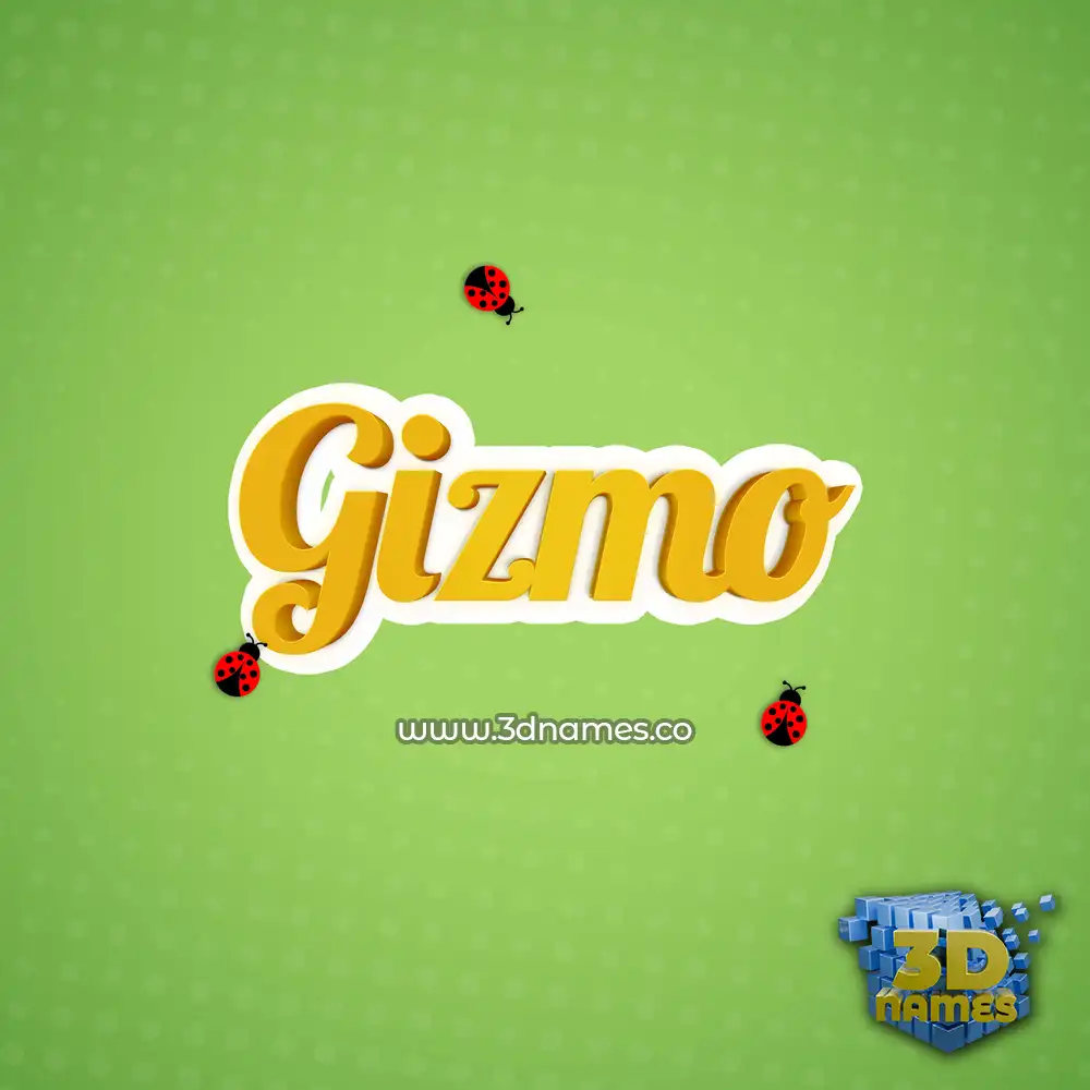 gizmo in Ladybugs style - 3D name wallpaper
