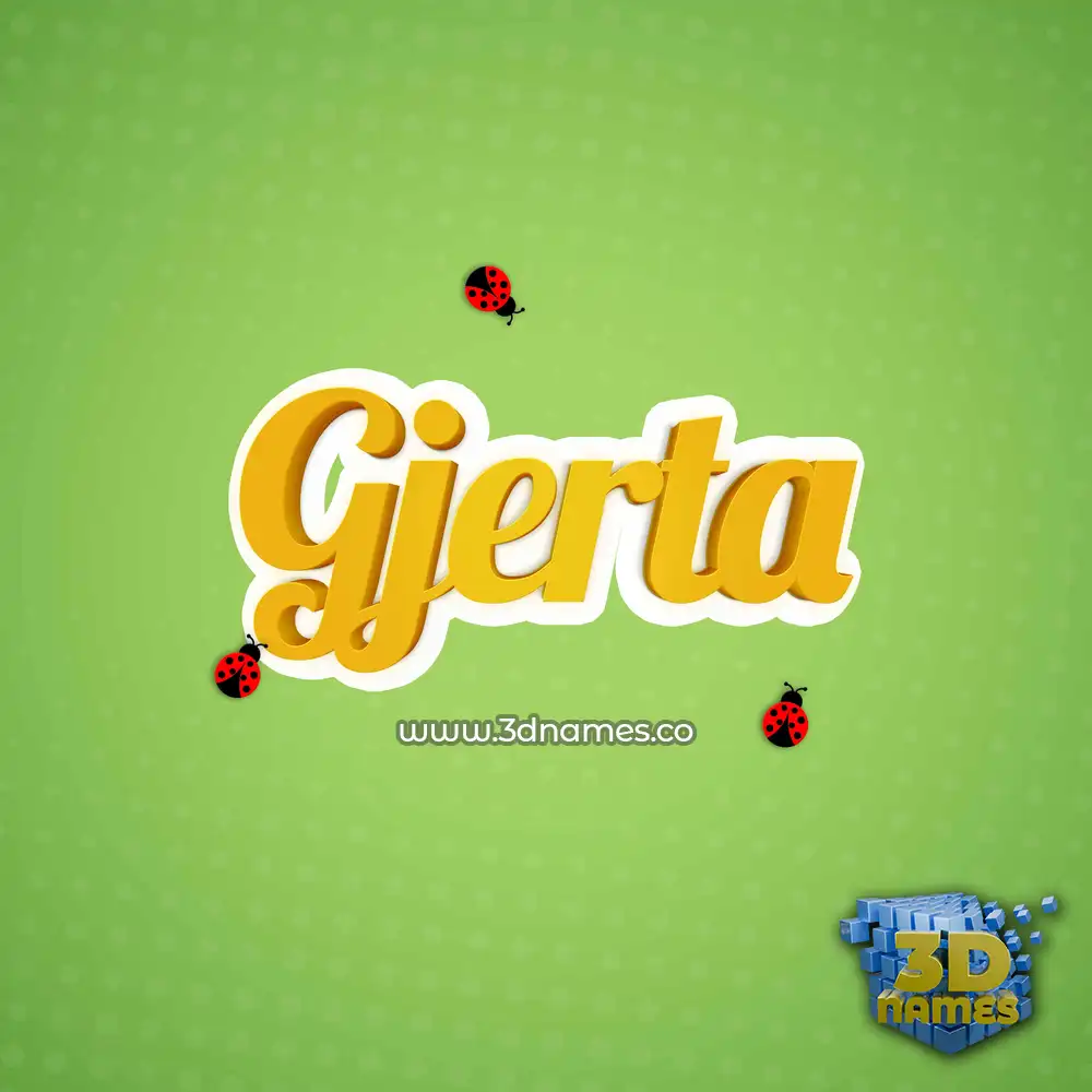 gjerta in Ladybugs style - 3D name wallpaper