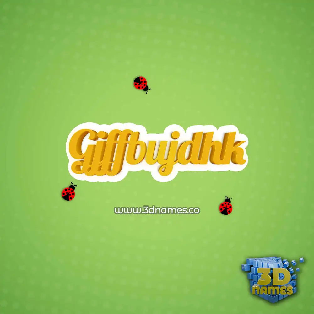 gjffbujdhk in Ladybugs style - 3D name wallpaper