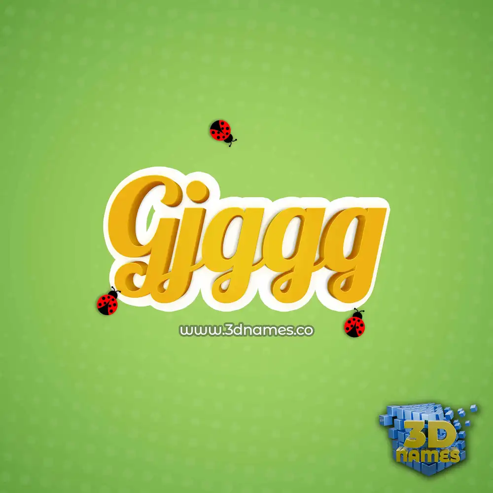 gjggg in Ladybugs style - 3D name wallpaper