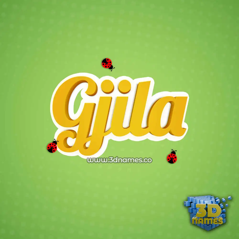gjila in Ladybugs style - 3D name wallpaper