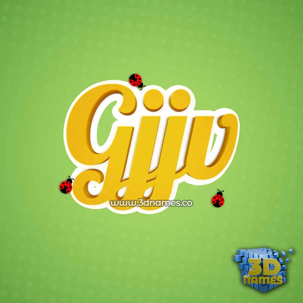 gjjv in Ladybugs style - 3D name wallpaper