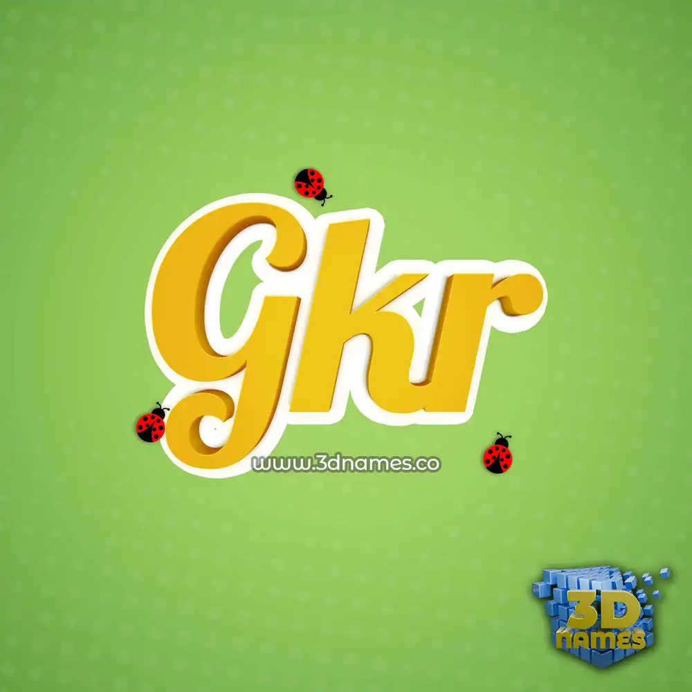 gkr in Ladybugs style - 3D name wallpaper