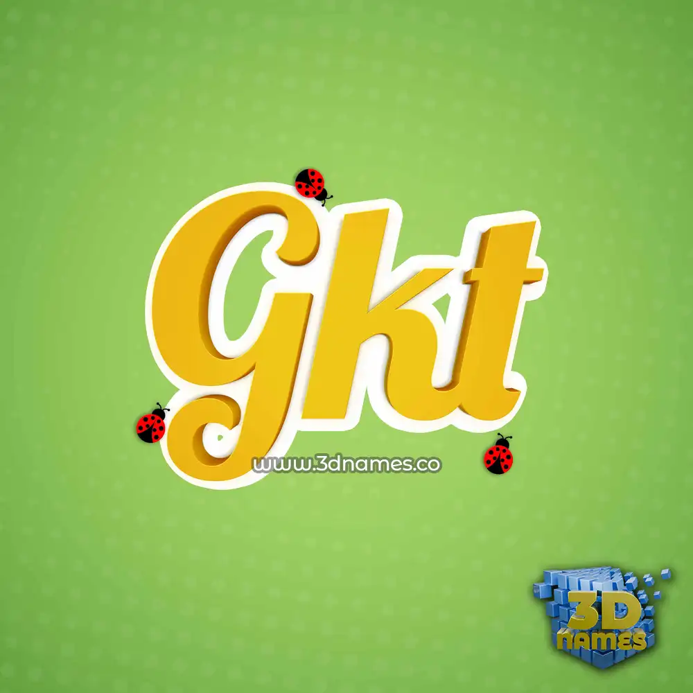 gkt in Ladybugs style - 3D name wallpaper