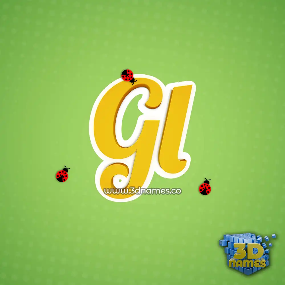 gl in Ladybugs style - 3D name wallpaper
