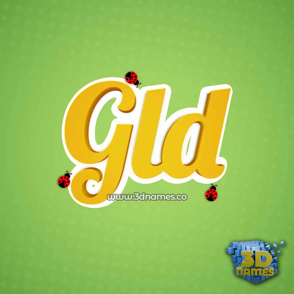gld in Ladybugs style - 3D name wallpaper