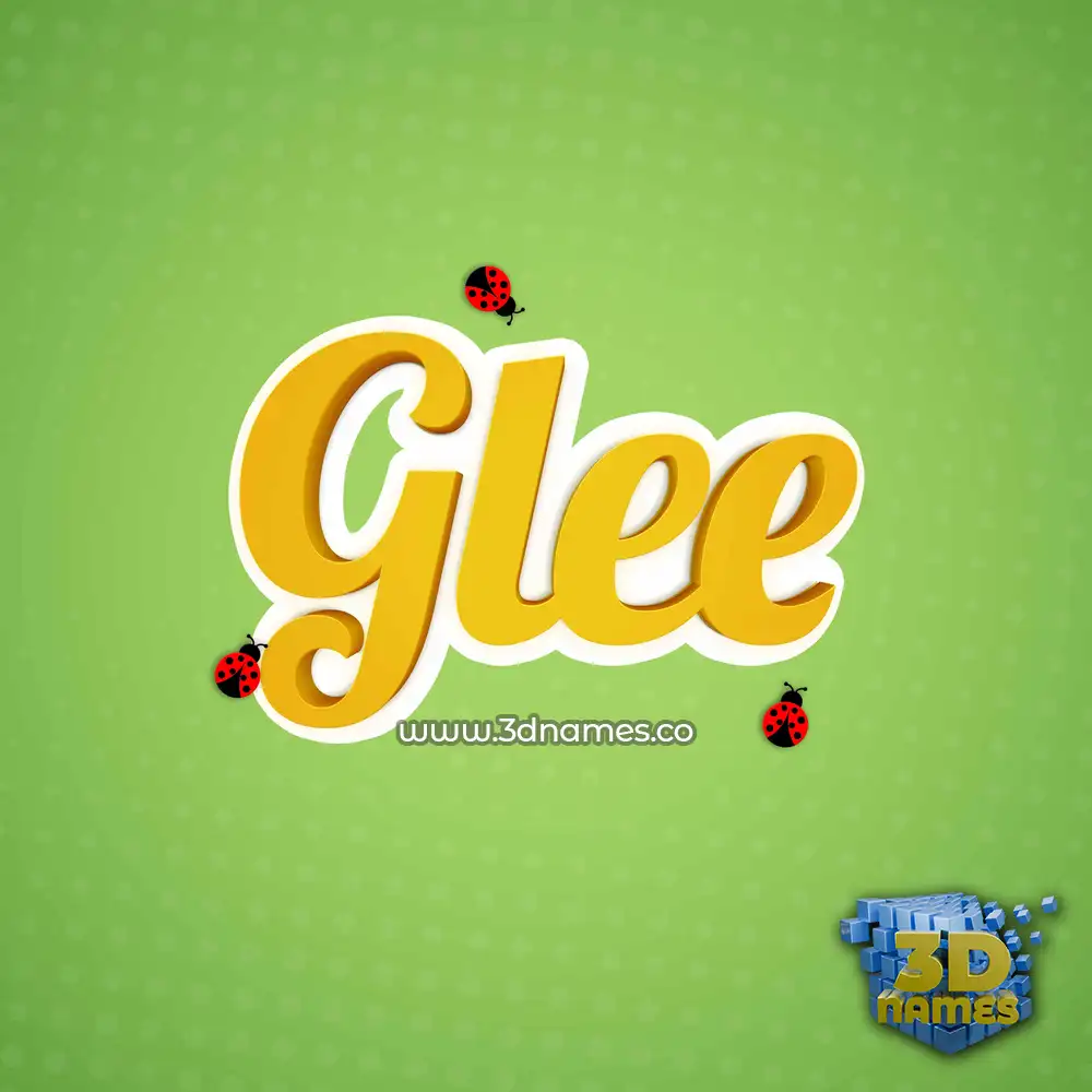 glee in Ladybugs style - 3D name wallpaper
