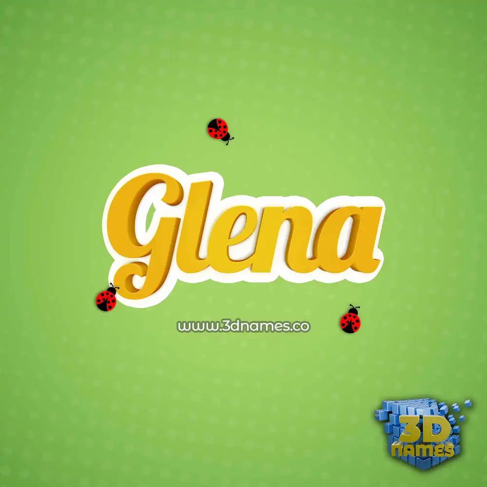 glena in Ladybugs style - 3D name wallpaper