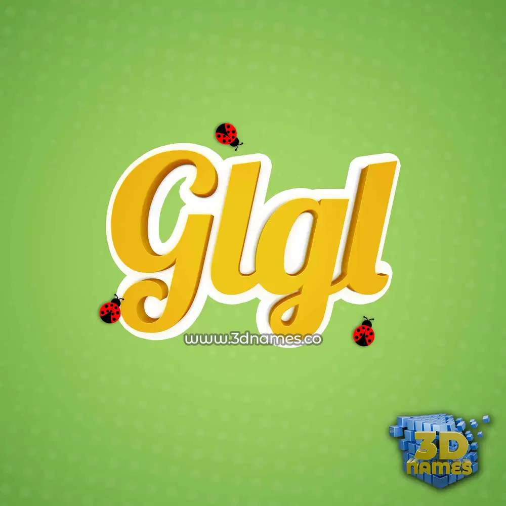 glgl in Ladybugs style - 3D name wallpaper