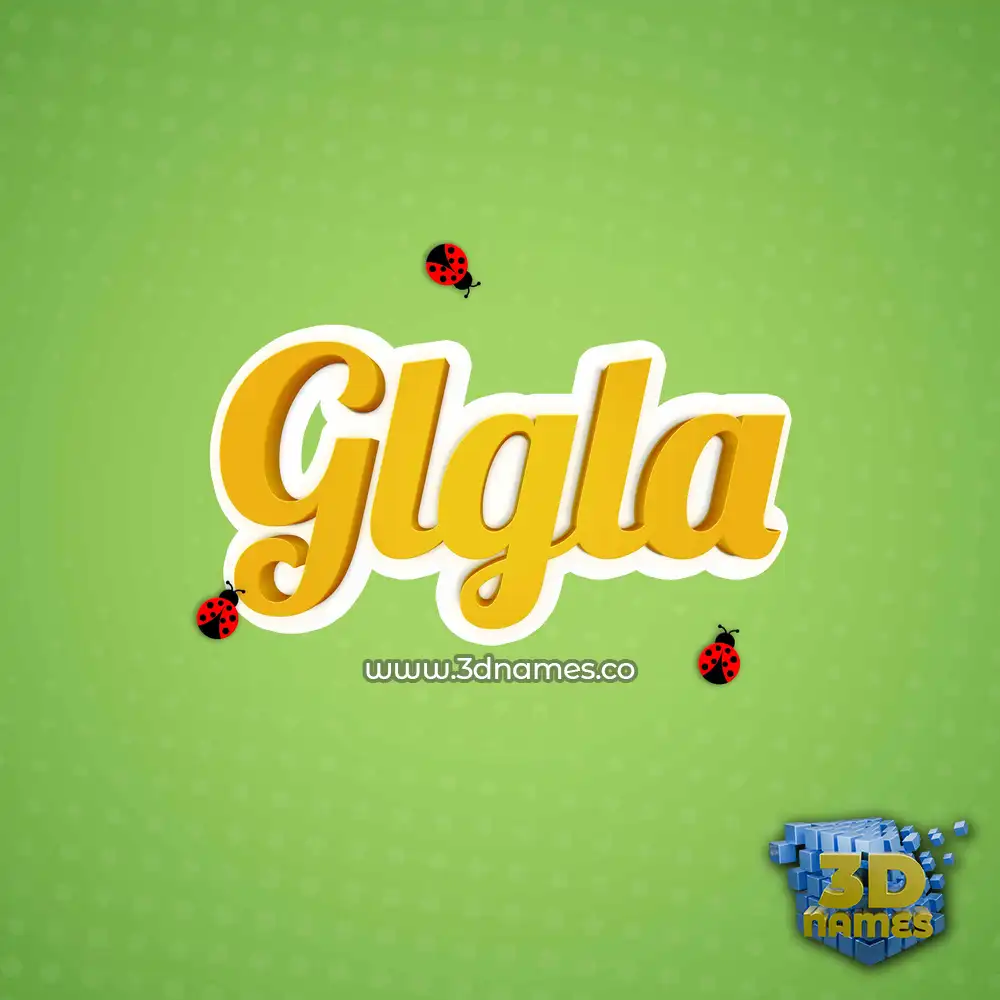 glgla in Ladybugs style - 3D name wallpaper