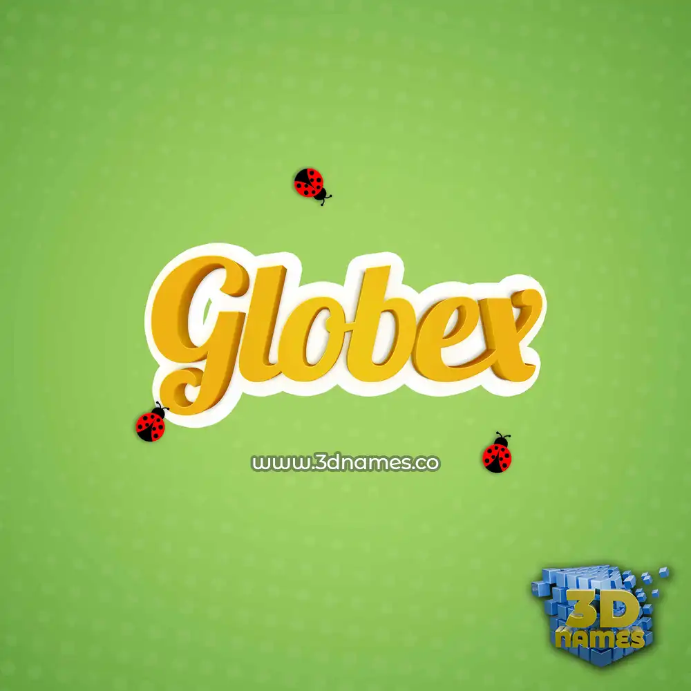 globex in Ladybugs style - 3D name wallpaper