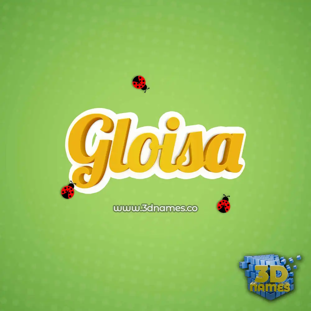 gloisa in Ladybugs style - 3D name wallpaper