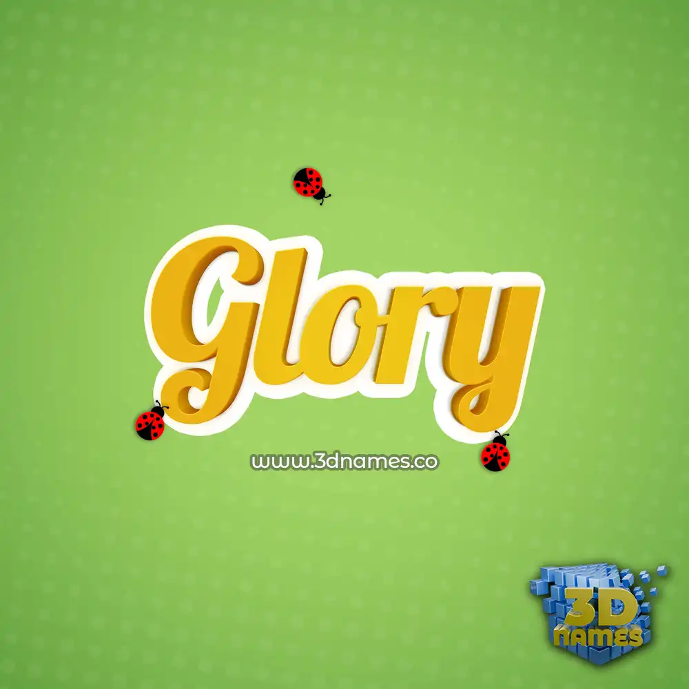 glory in Ladybugs style - 3D name wallpaper