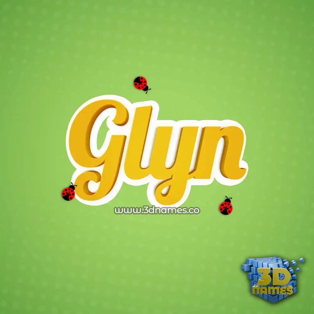 glyn in Ladybugs style - 3D name wallpaper