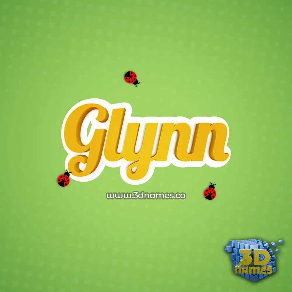 glynn in Ladybugs style - 3D name wallpaper
