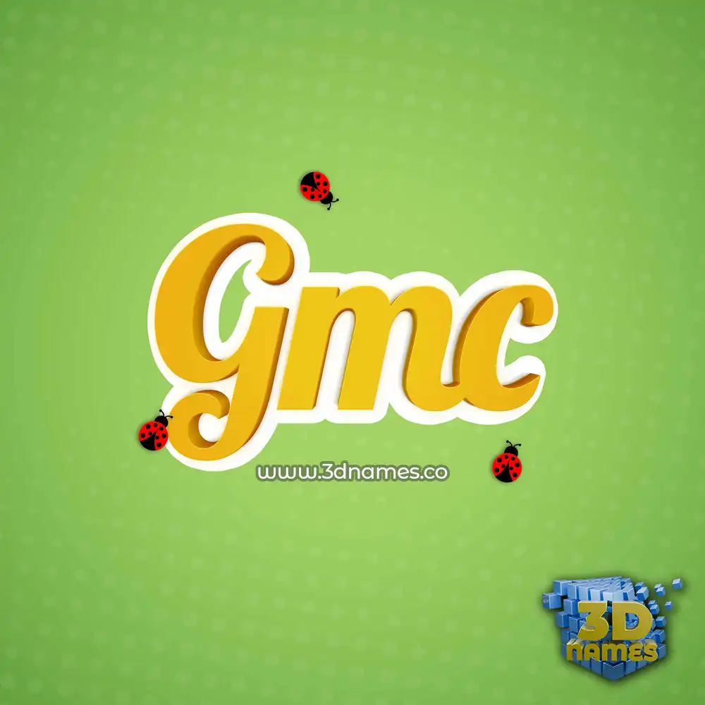 gmc in Ladybugs style - 3D name wallpaper