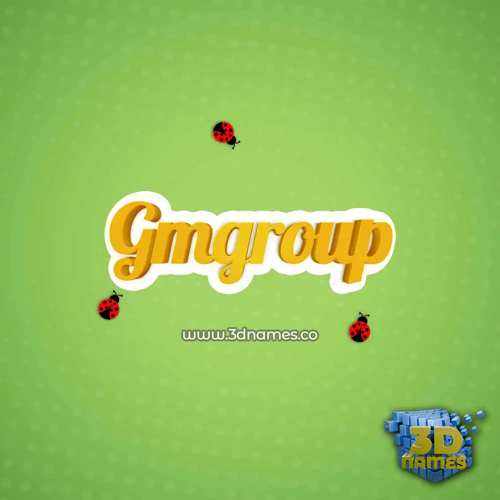 gmgroup in Ladybugs style - 3D name wallpaper
