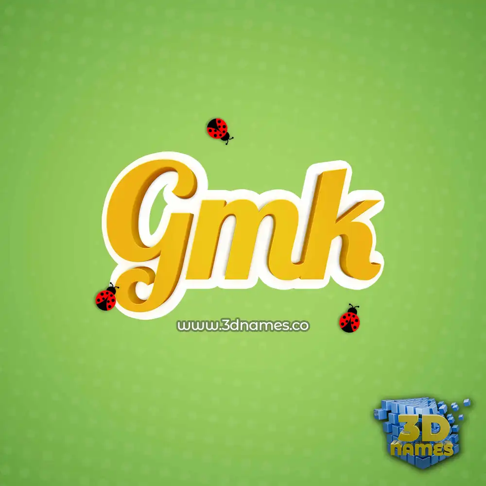 gmk in Ladybugs style - 3D name wallpaper