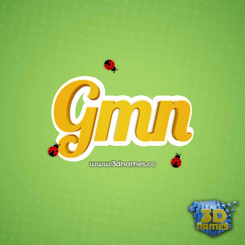 gmn in Ladybugs style - 3D name wallpaper