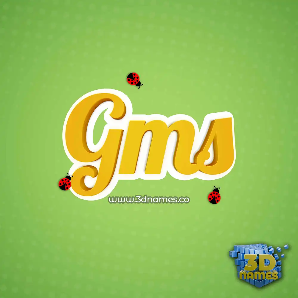 gms in Ladybugs style - 3D name wallpaper
