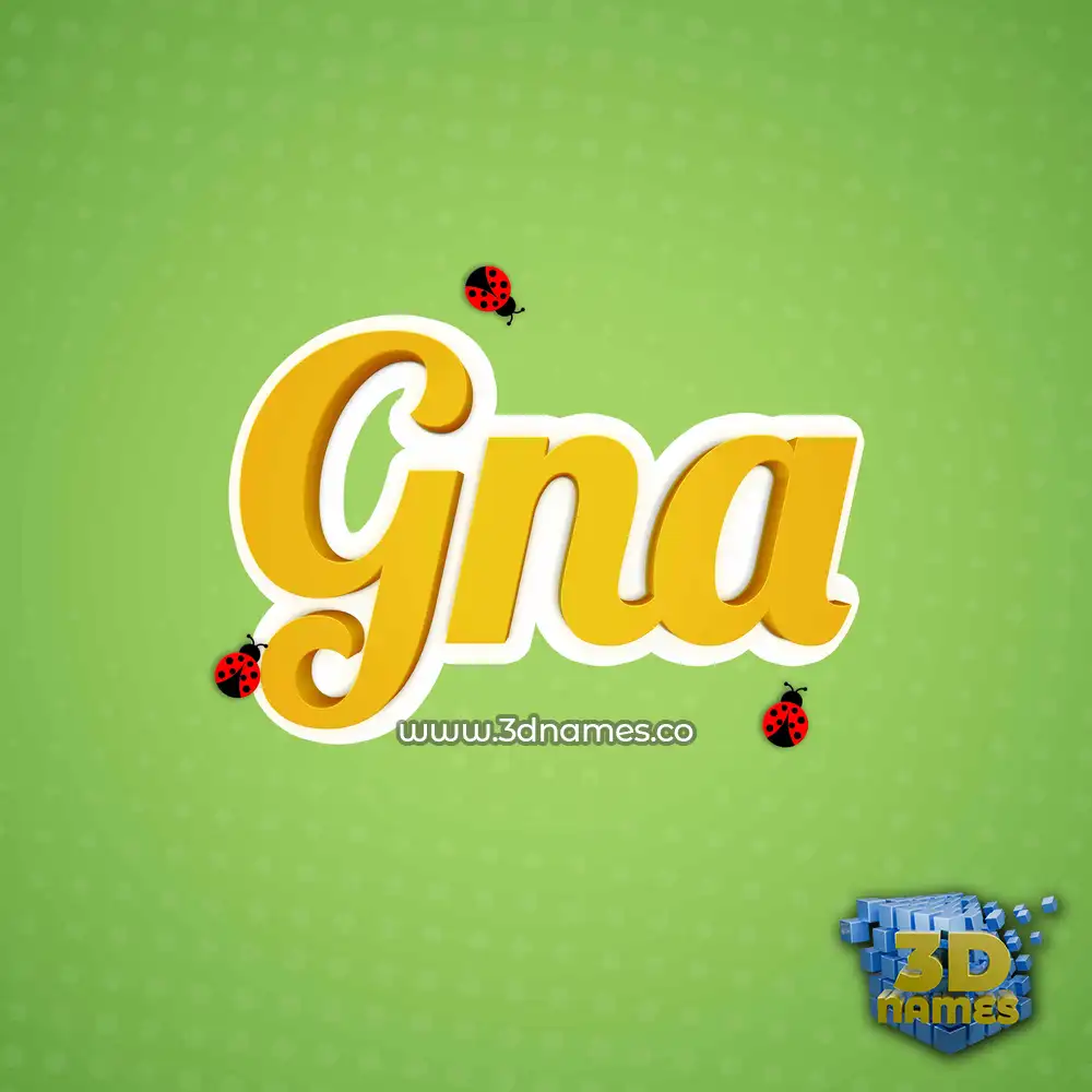 gna in Ladybugs style - 3D name wallpaper