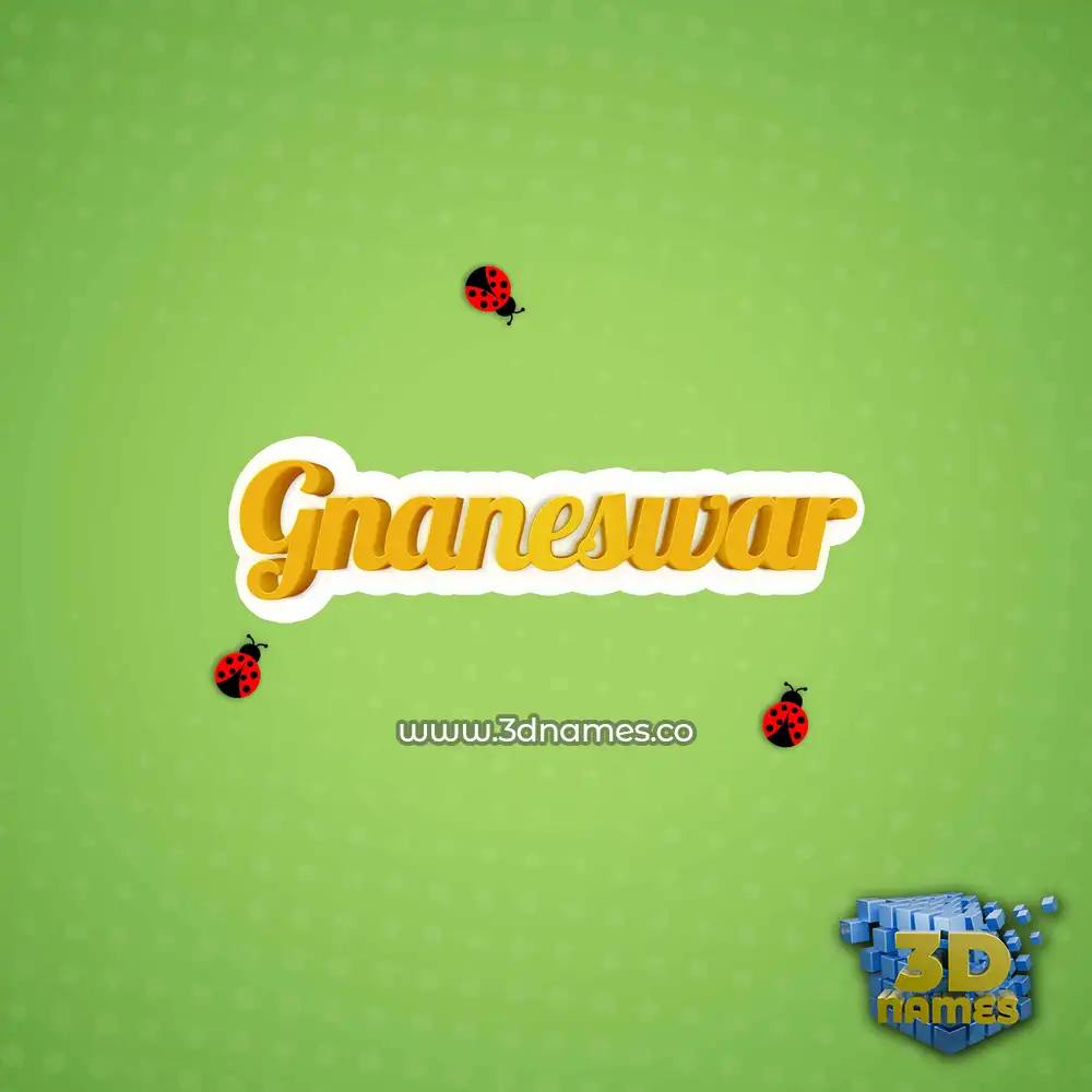 gnaneswar in Ladybugs style - 3D name wallpaper