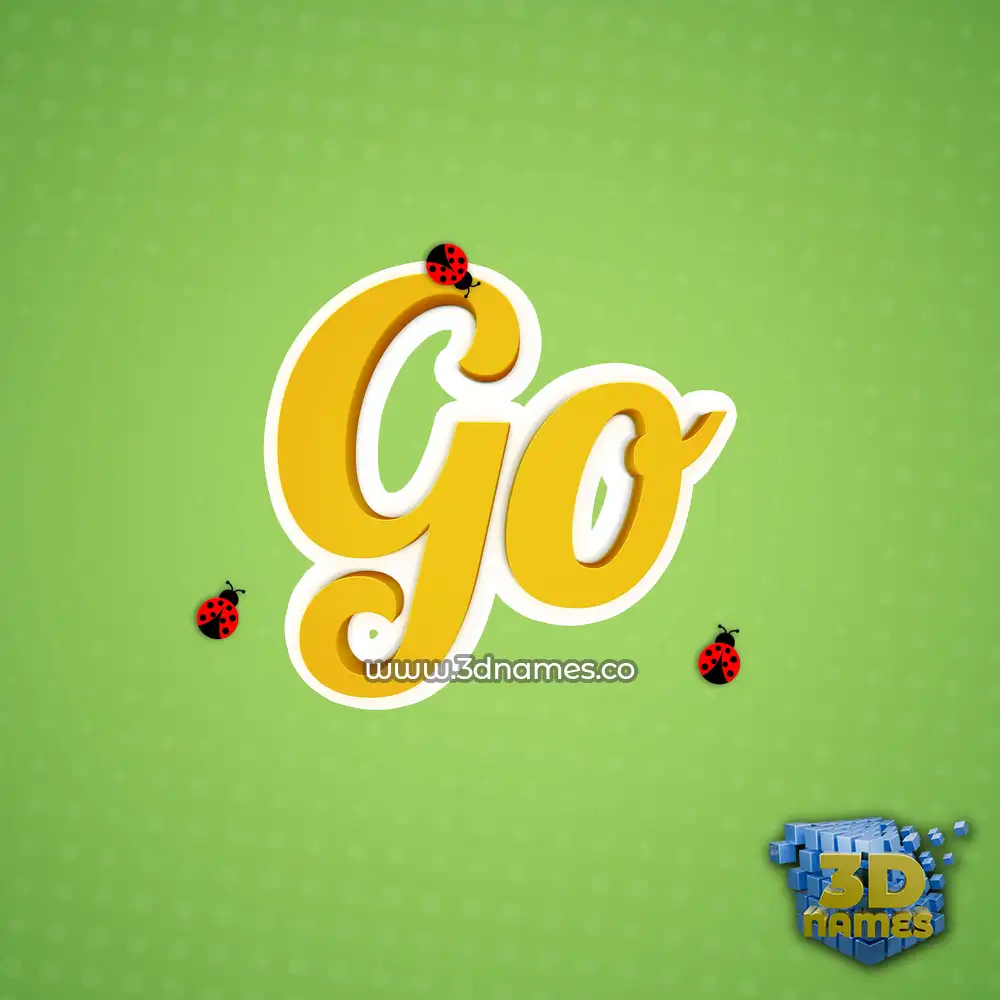 go in Ladybugs style - 3D name wallpaper