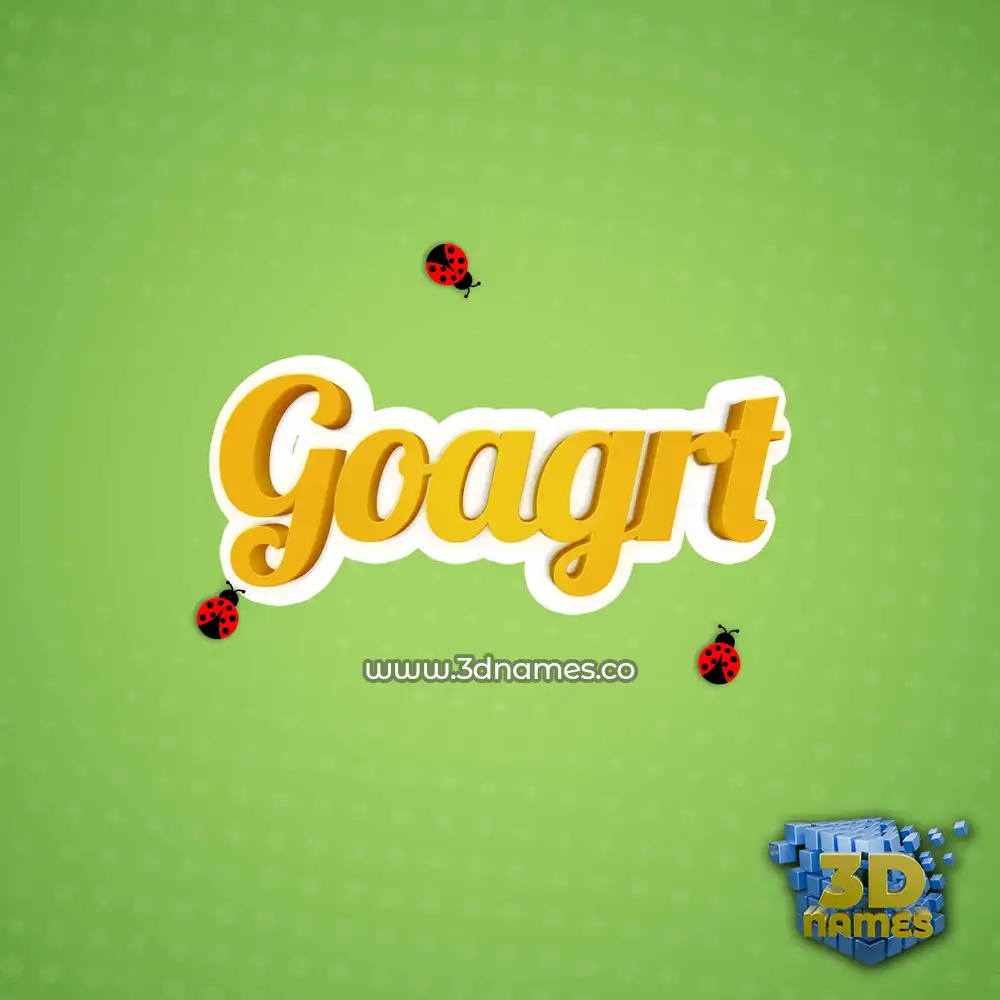 goagrt in Ladybugs style - 3D name wallpaper