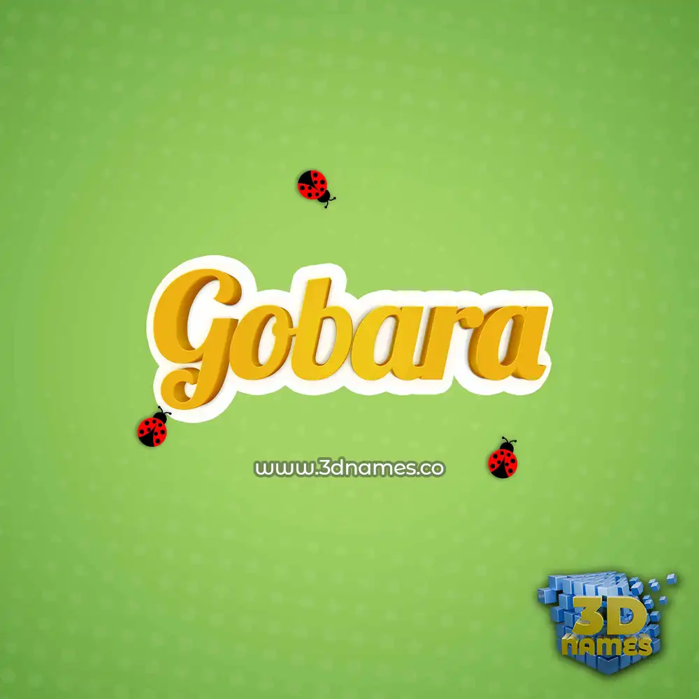 gobara in Ladybugs style - 3D name wallpaper