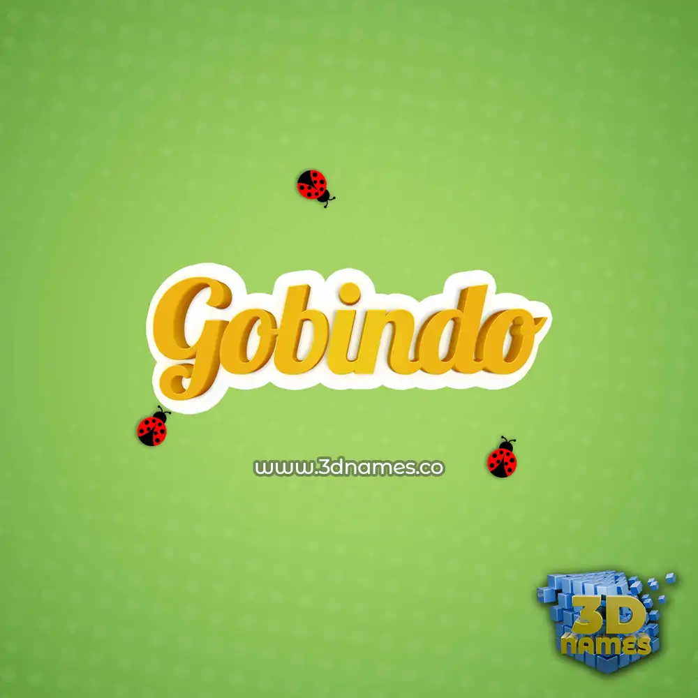 gobindo in Ladybugs style - 3D name wallpaper