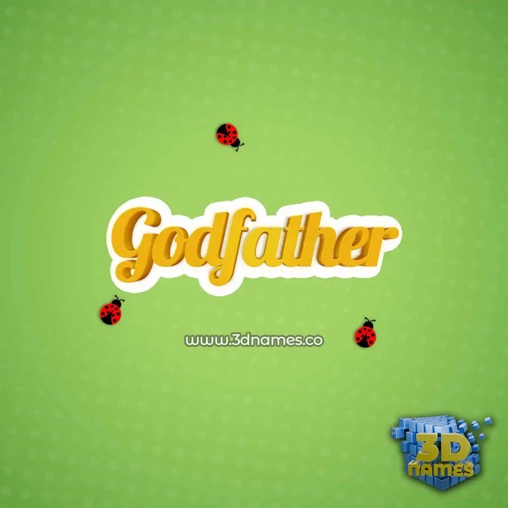 godfather in Ladybugs style - 3D name wallpaper