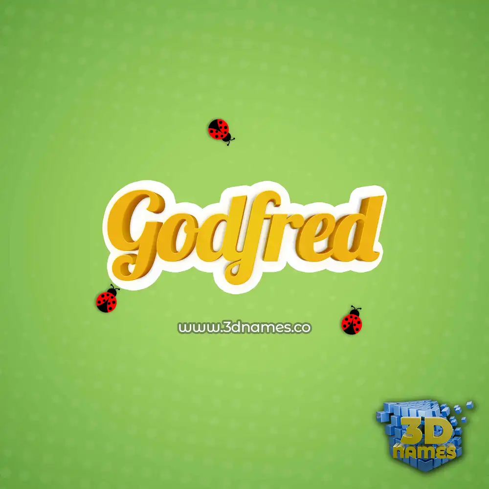 godfred in Ladybugs style - 3D name wallpaper