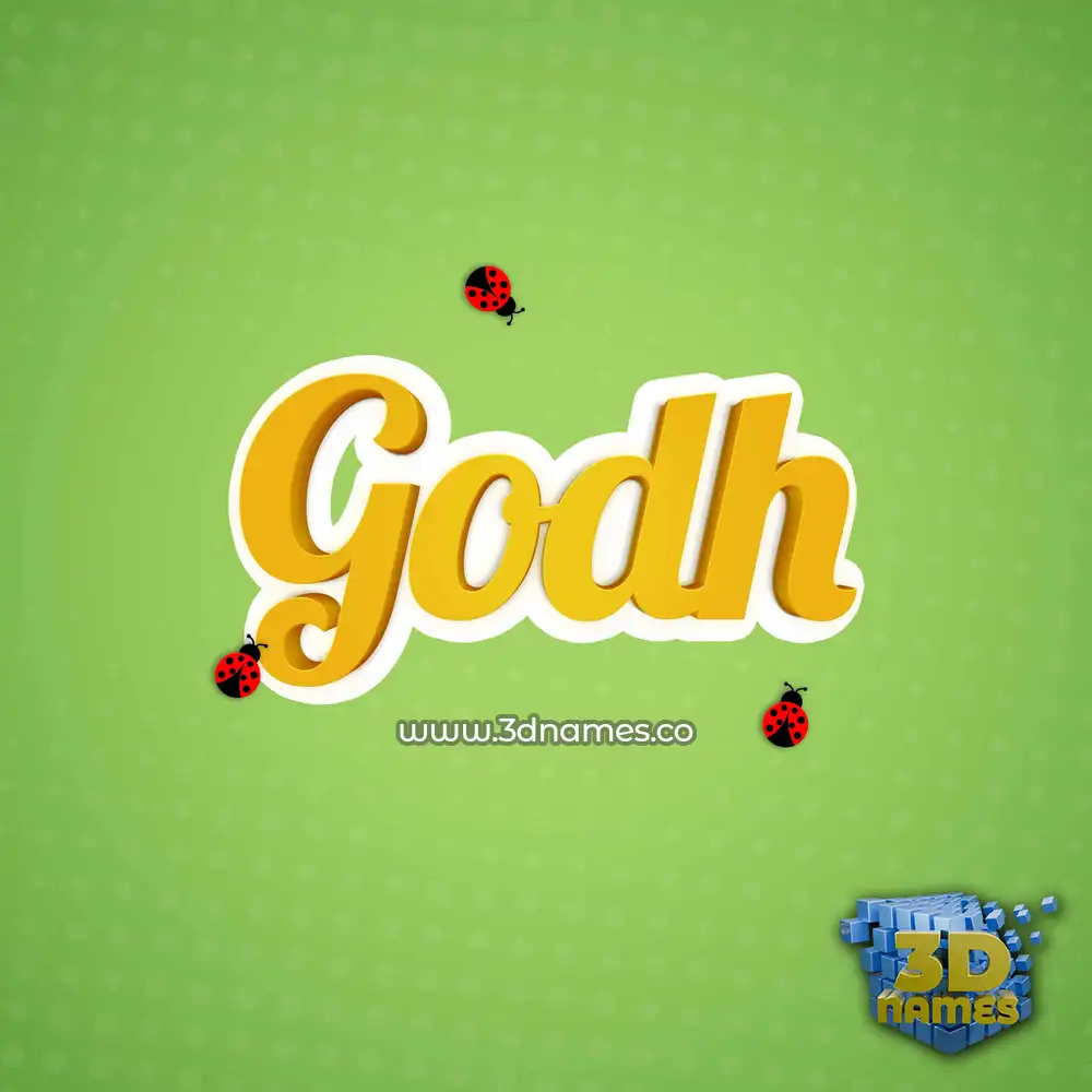 godh in Ladybugs style - 3D name wallpaper