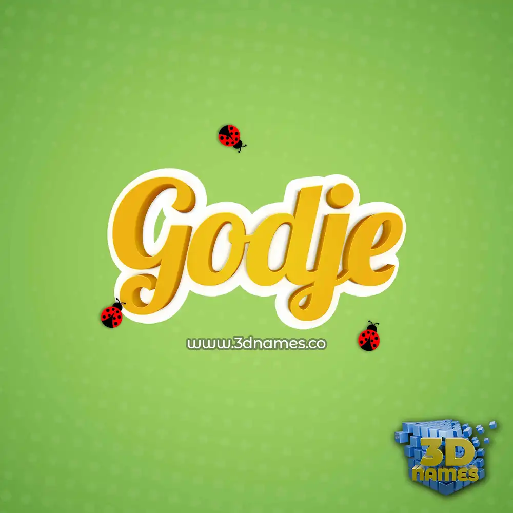 godje in Ladybugs style - 3D name wallpaper