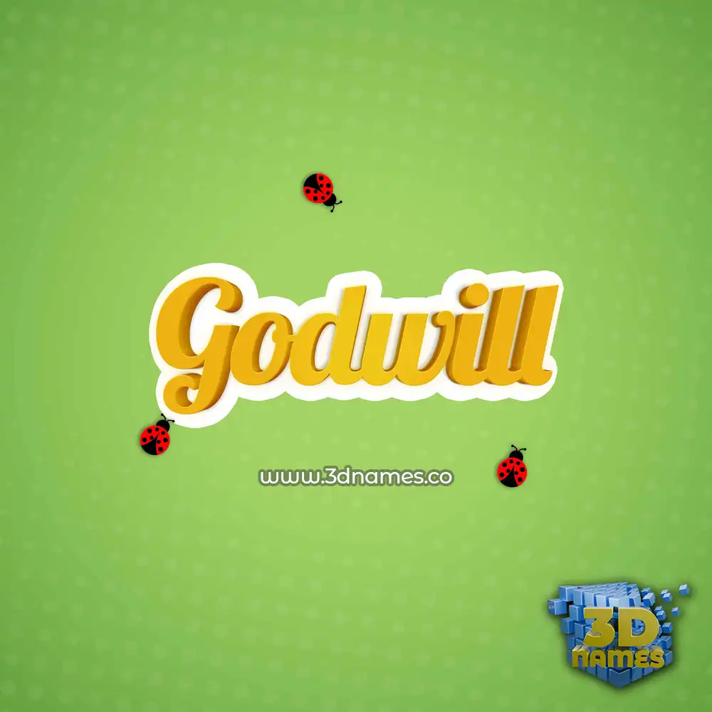 godwill in Ladybugs style - 3D name wallpaper