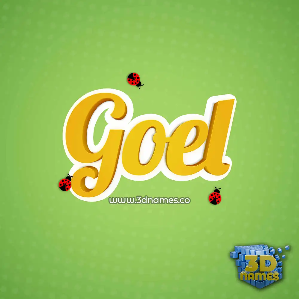 goel in Ladybugs style - 3D name wallpaper