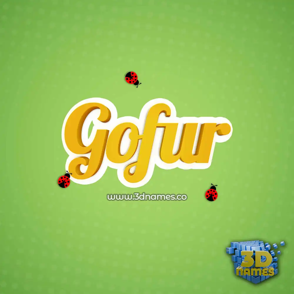 gofur in Ladybugs style - 3D name wallpaper