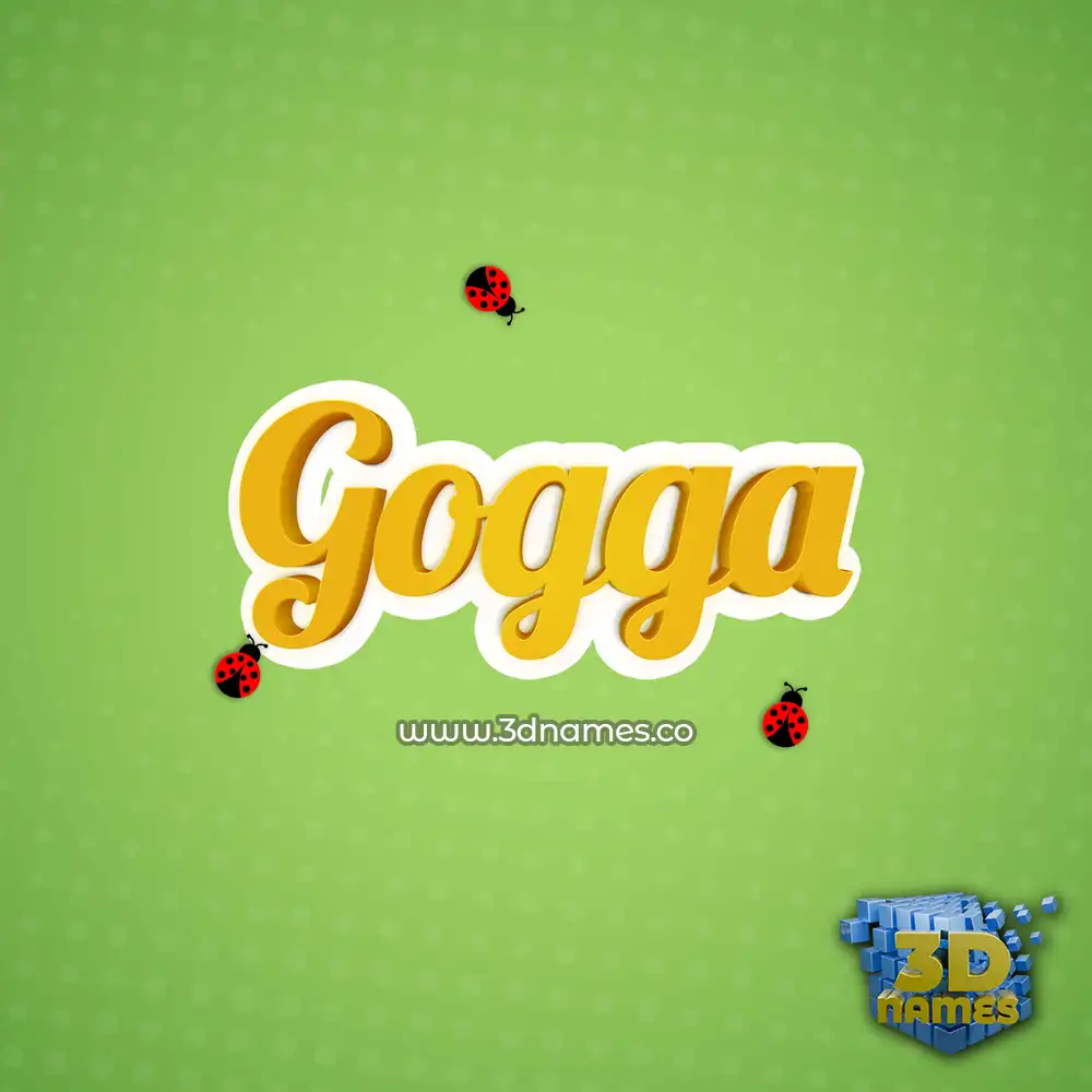 gogga in Ladybugs style - 3D name wallpaper
