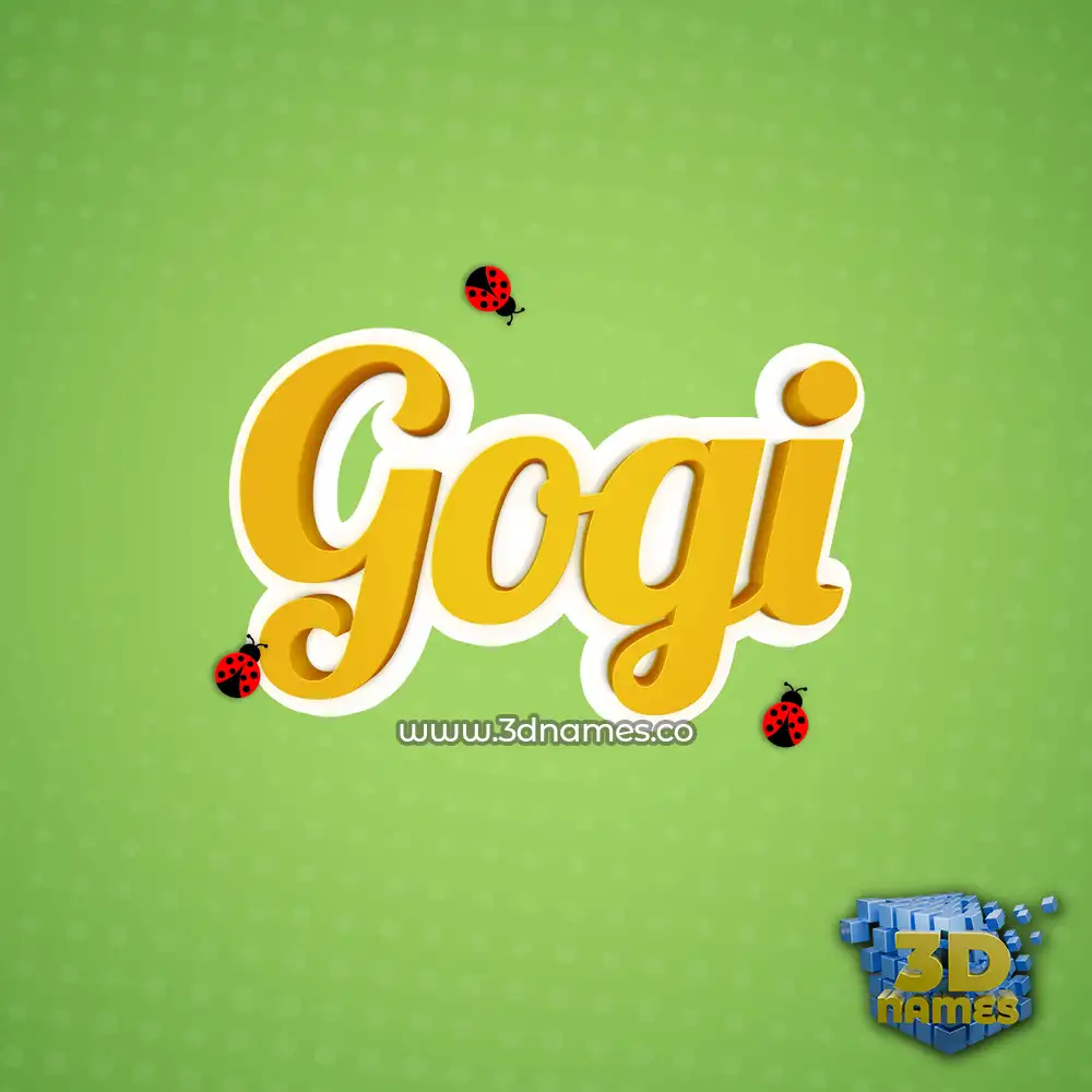 gogi in Ladybugs style - 3D name wallpaper
