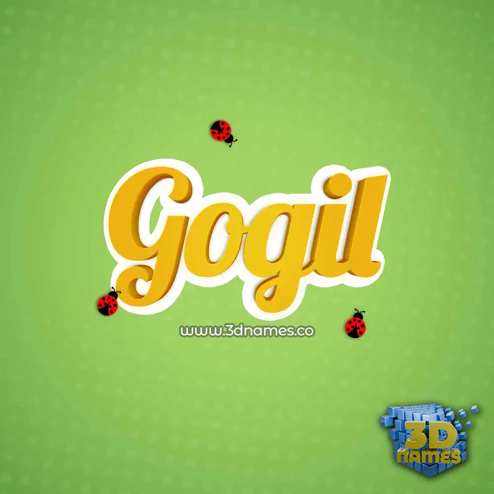 gogil in Ladybugs style - 3D name wallpaper
