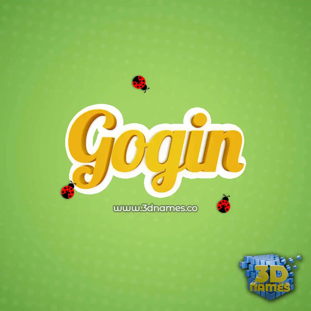 gogin in Ladybugs style - 3D name wallpaper