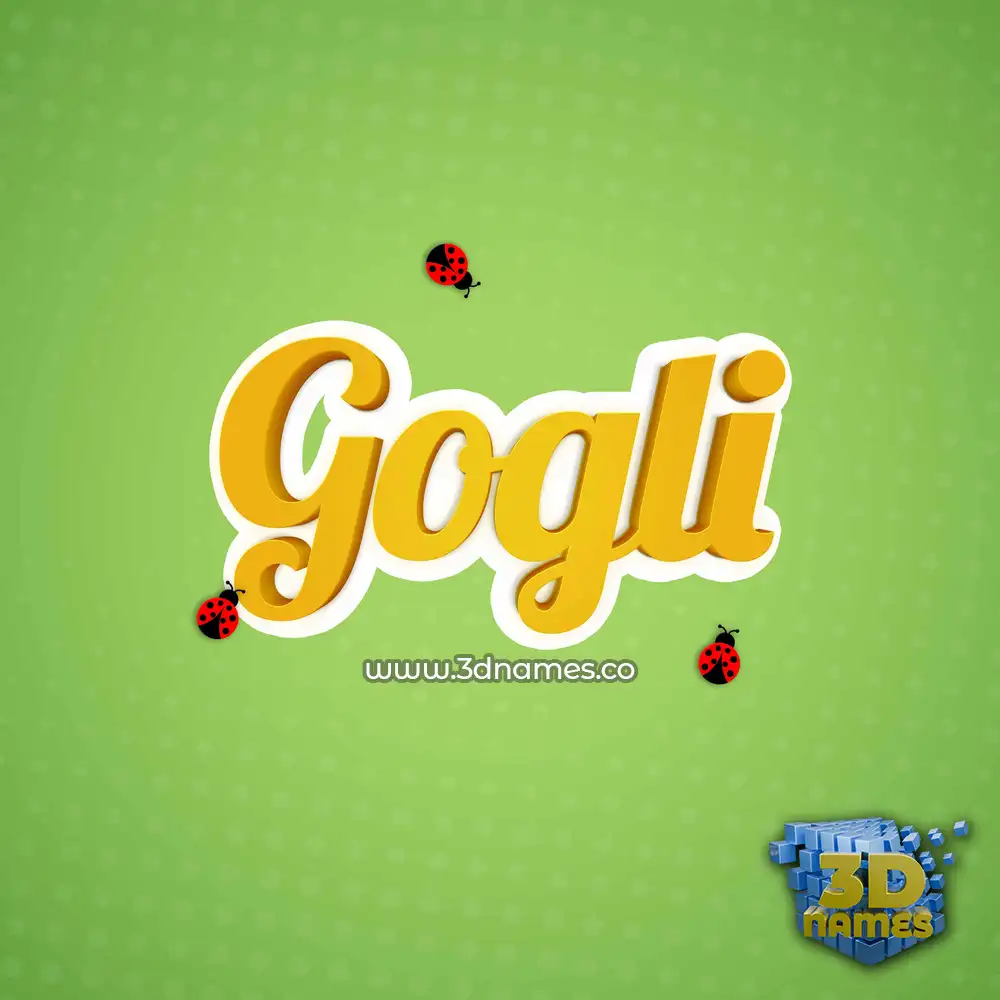 gogli in Ladybugs style - 3D name wallpaper