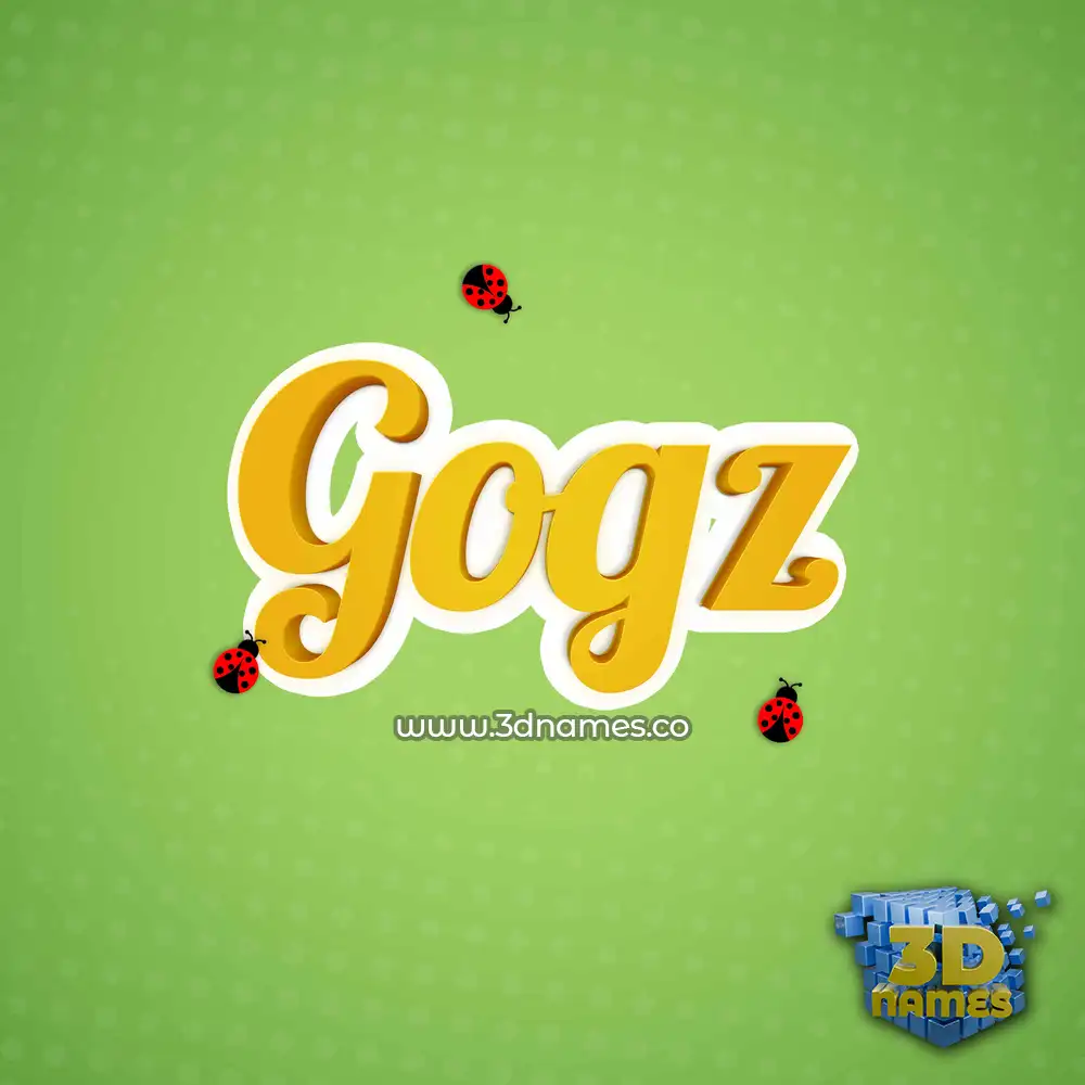 gogz in Ladybugs style - 3D name wallpaper