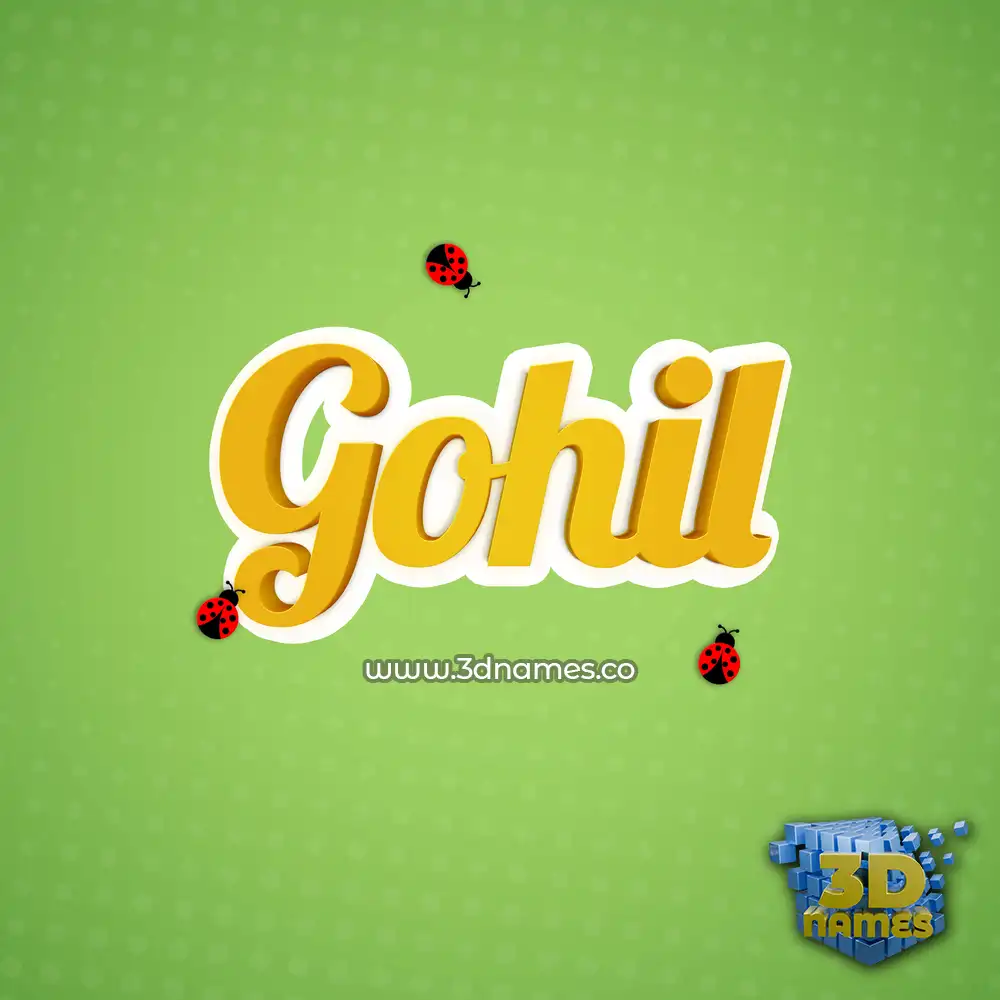 gohil in Ladybugs style - 3D name wallpaper