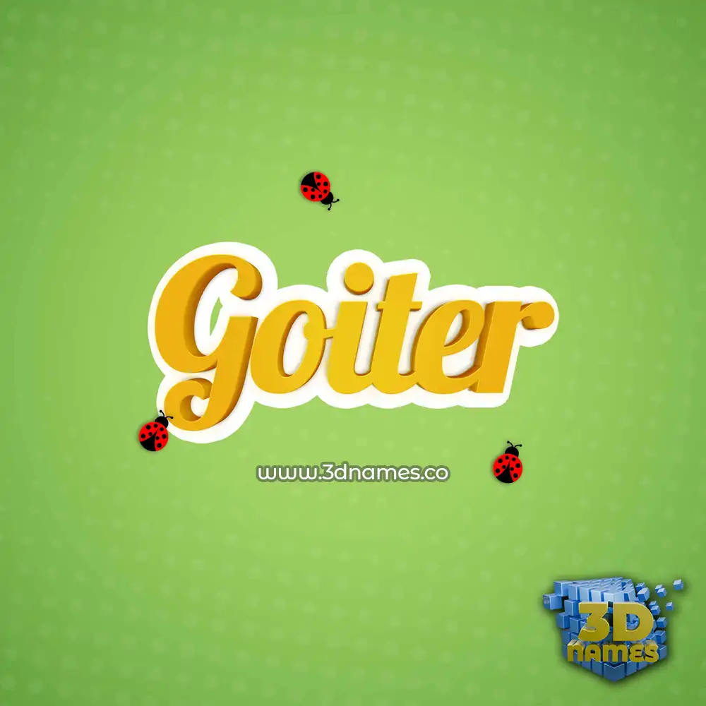 goiter in Ladybugs style - 3D name wallpaper