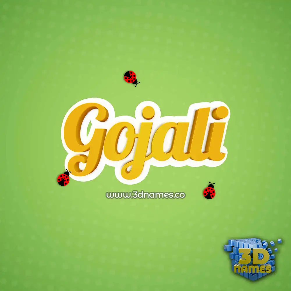 gojali in Ladybugs style - 3D name wallpaper