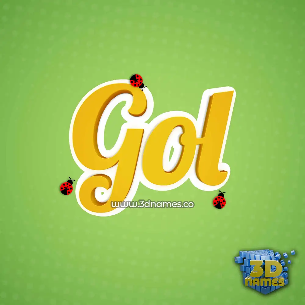 gol in Ladybugs style - 3D name wallpaper