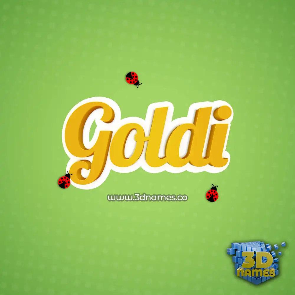 goldi in Ladybugs style - 3D name wallpaper
