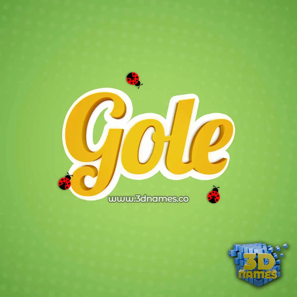 gole in Ladybugs style - 3D name wallpaper